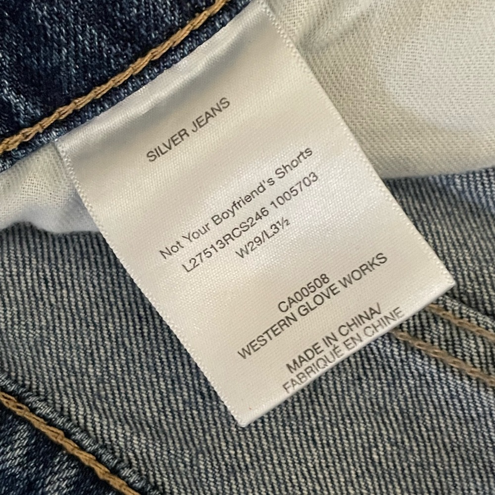 Silver Jeans Blue Distressed Jean Shorts - Picture 3 of 3